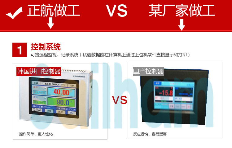 恒溫恒濕試驗箱對比圖